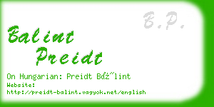 balint preidt business card